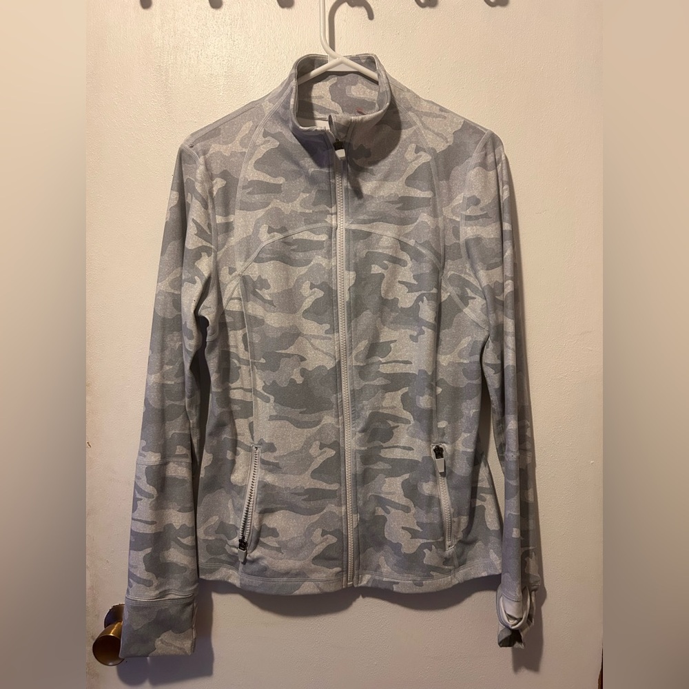 Athletic Works Gray Ski Jacket Camouflage Pattern